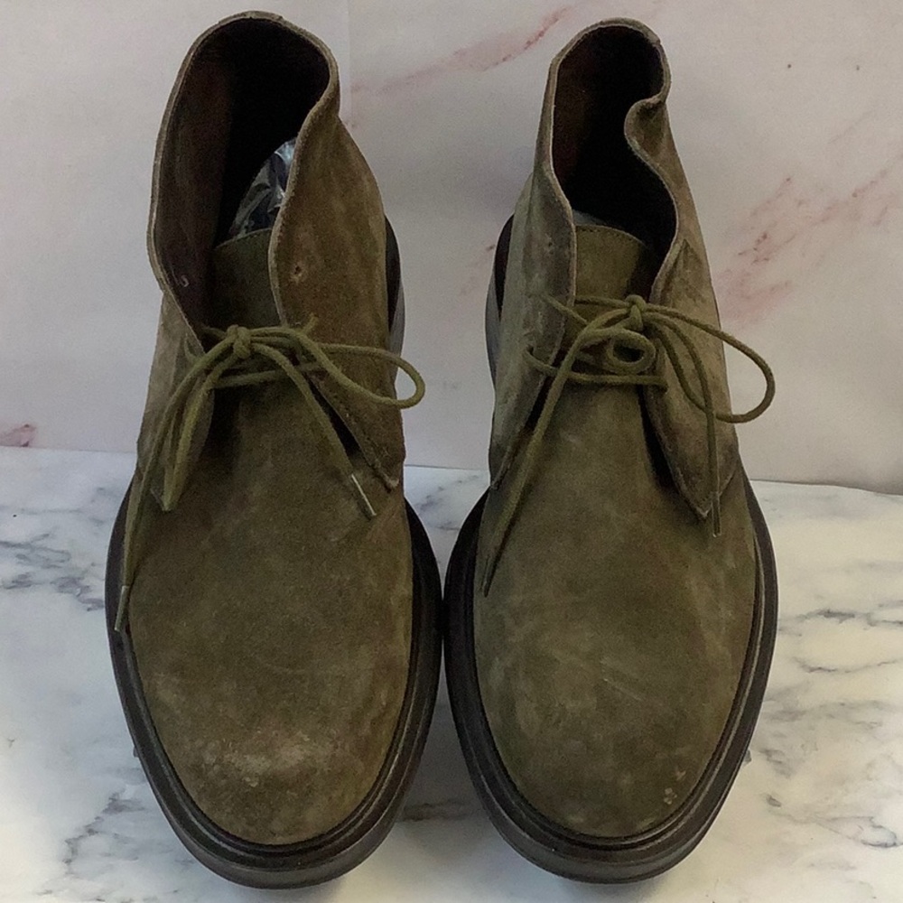 Adam Derrick Men's Olive Suede Chukka Boots Size 7.5